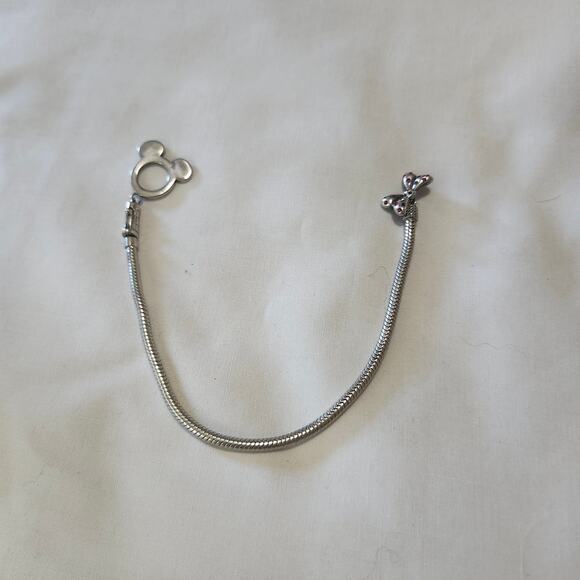 Sterling Silver Chamilia Disney Minnie 7.9” Bracelet D1 - Picture 3 of 9